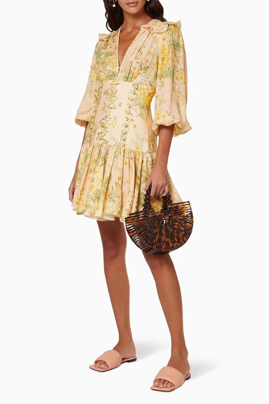 Zimmermann's Amelie Corset Dress Peach 1 / AU 8 The Volte