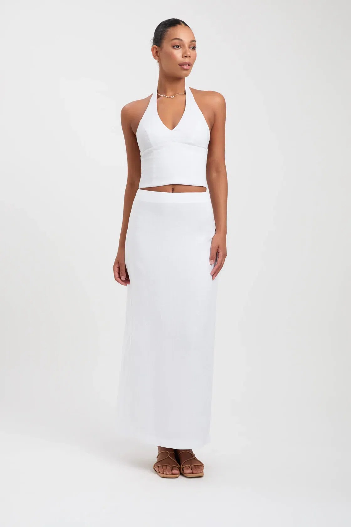 Kookai Tahiti Skirt & Top Set White Size 8 The Volte