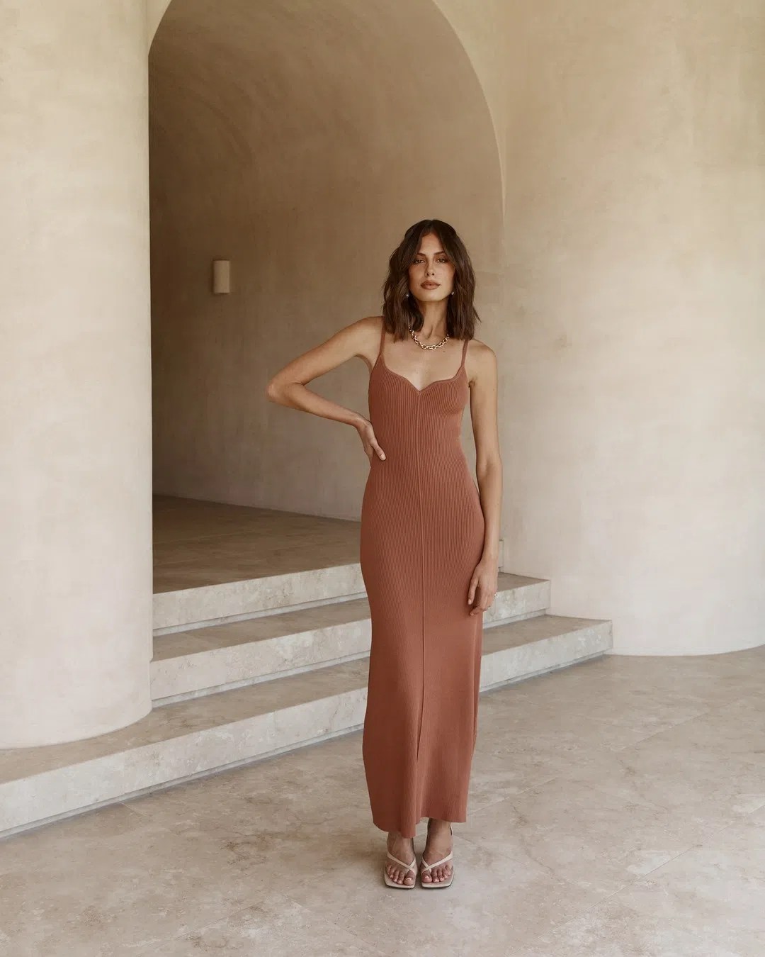 DISSH Koko Knit Dress in Brown Size S / AU 8 The Volte