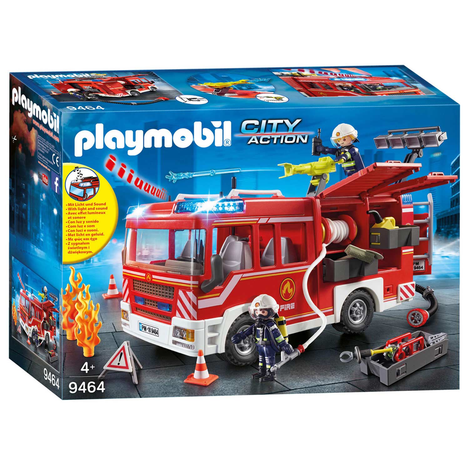 Playmobil City Action Fire Brigade Pump Truck - 9464 | Thimble Toys