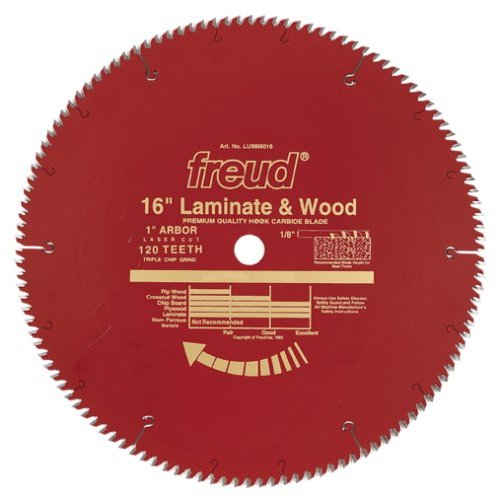 Freud LU98R016 16" Diameter X 120T TCG Single Sided Laminate/Melamine