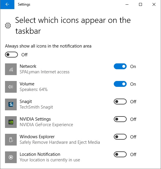 Hiding and Displaying the Volume Control