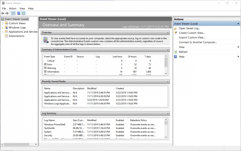 Creating a Custom View in the Event Viewer