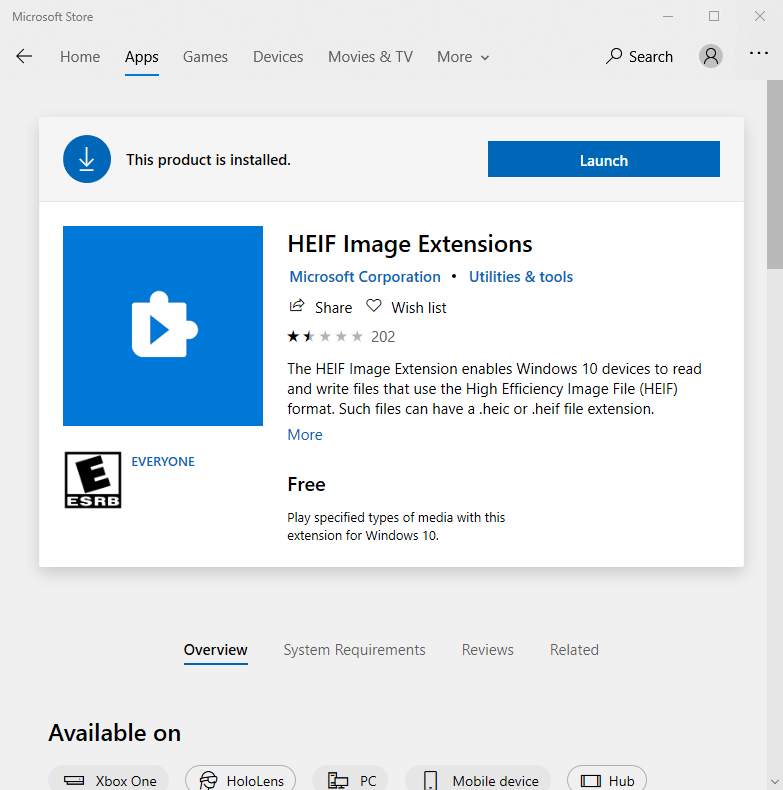 Opening HEVC and HEIF Files
