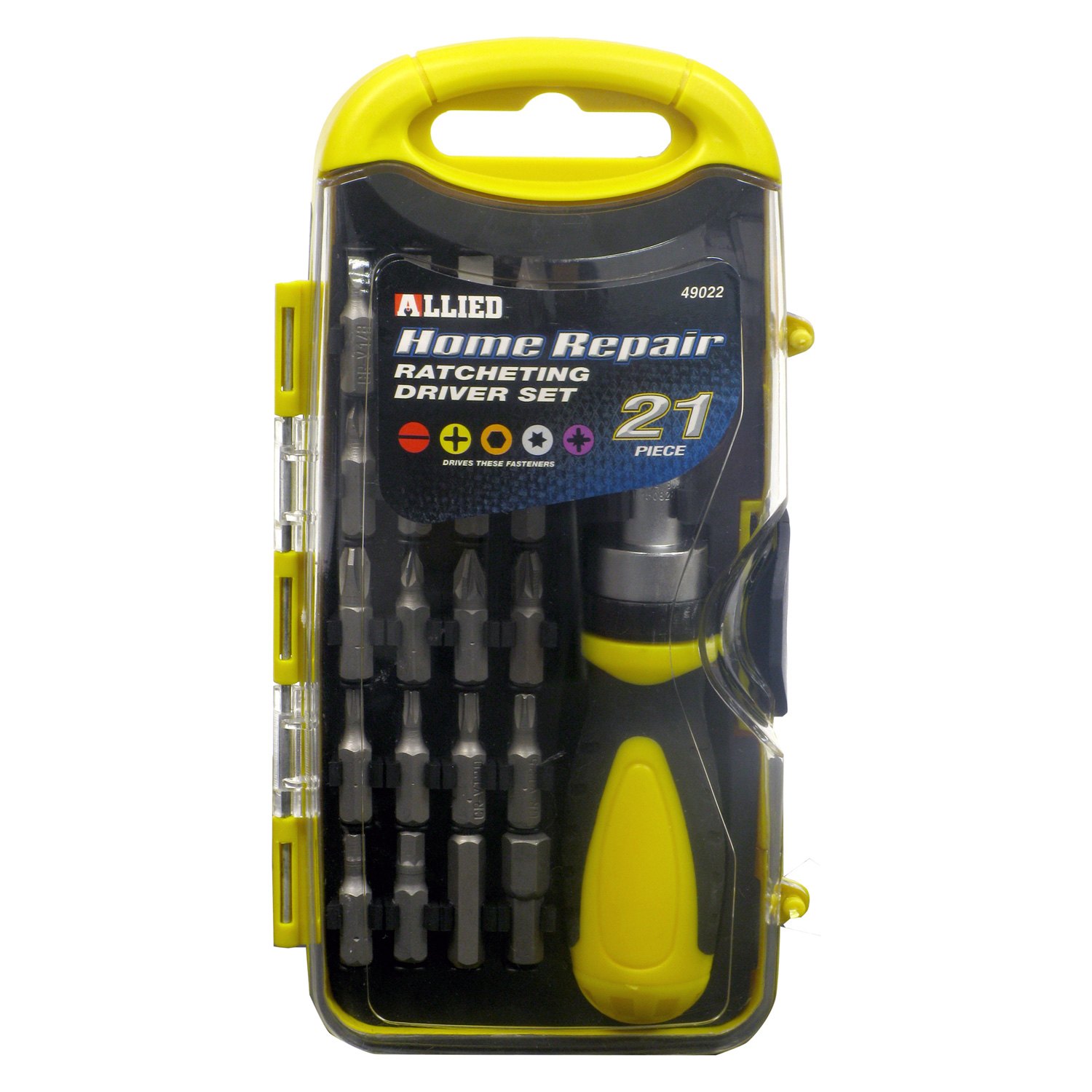 Allied Tools® 49022 21piece Multi Material Handle Ratcheting MultiBit Screwdriver Kit