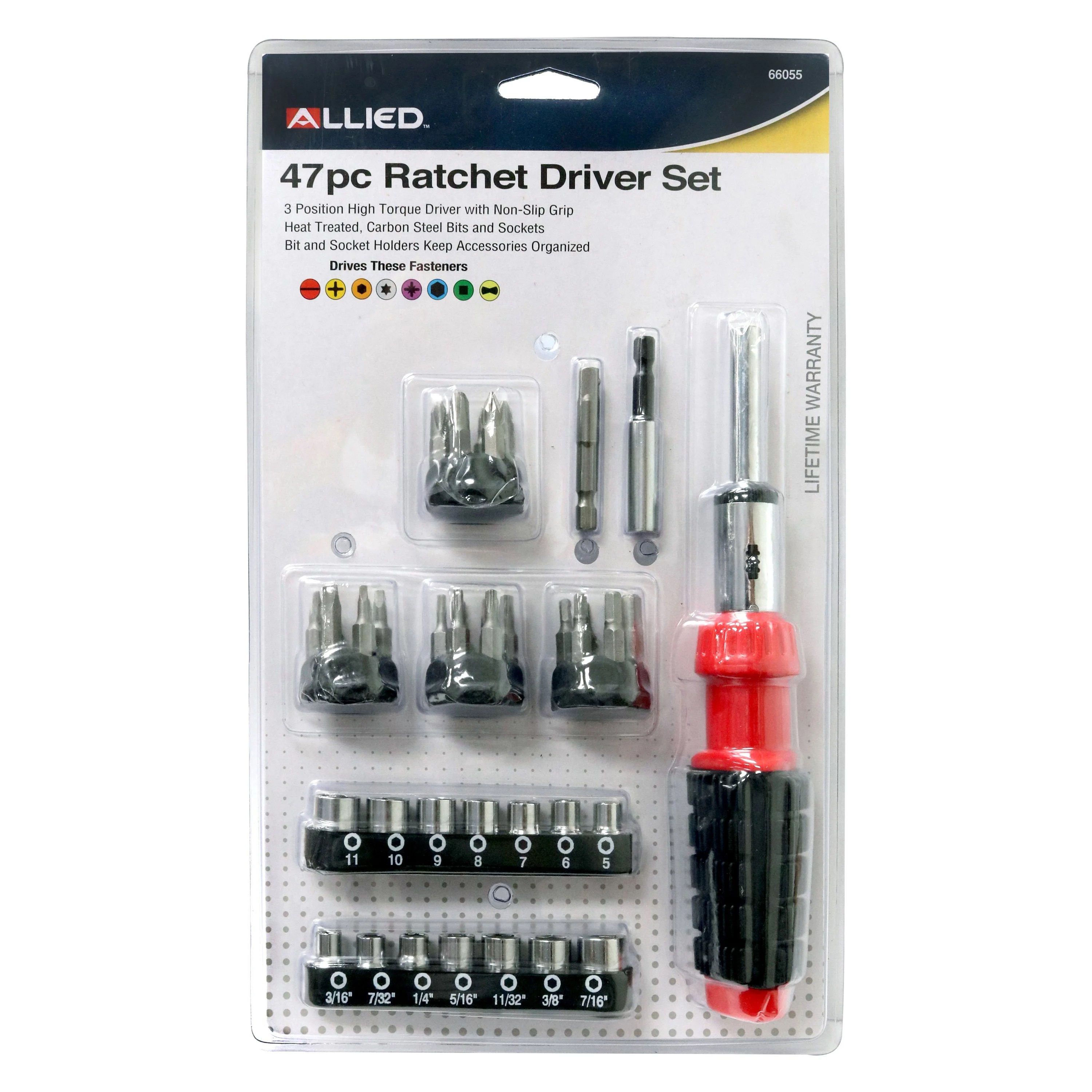 Allied Tools® 66055 47Pc Ratcheting Screwdriver Set