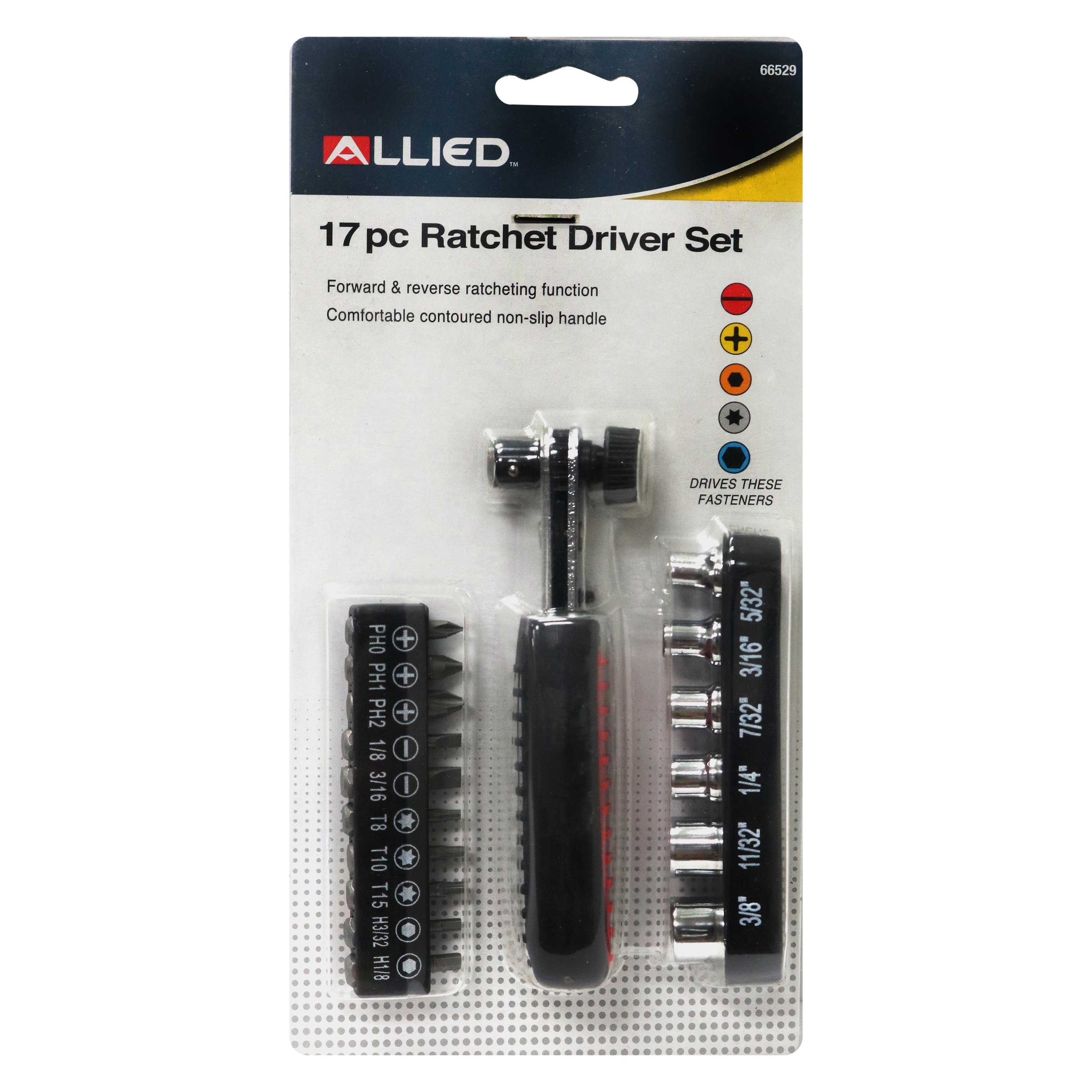 Allied Tools® 66529 17Pc Ratcheting Screwdriver Set
