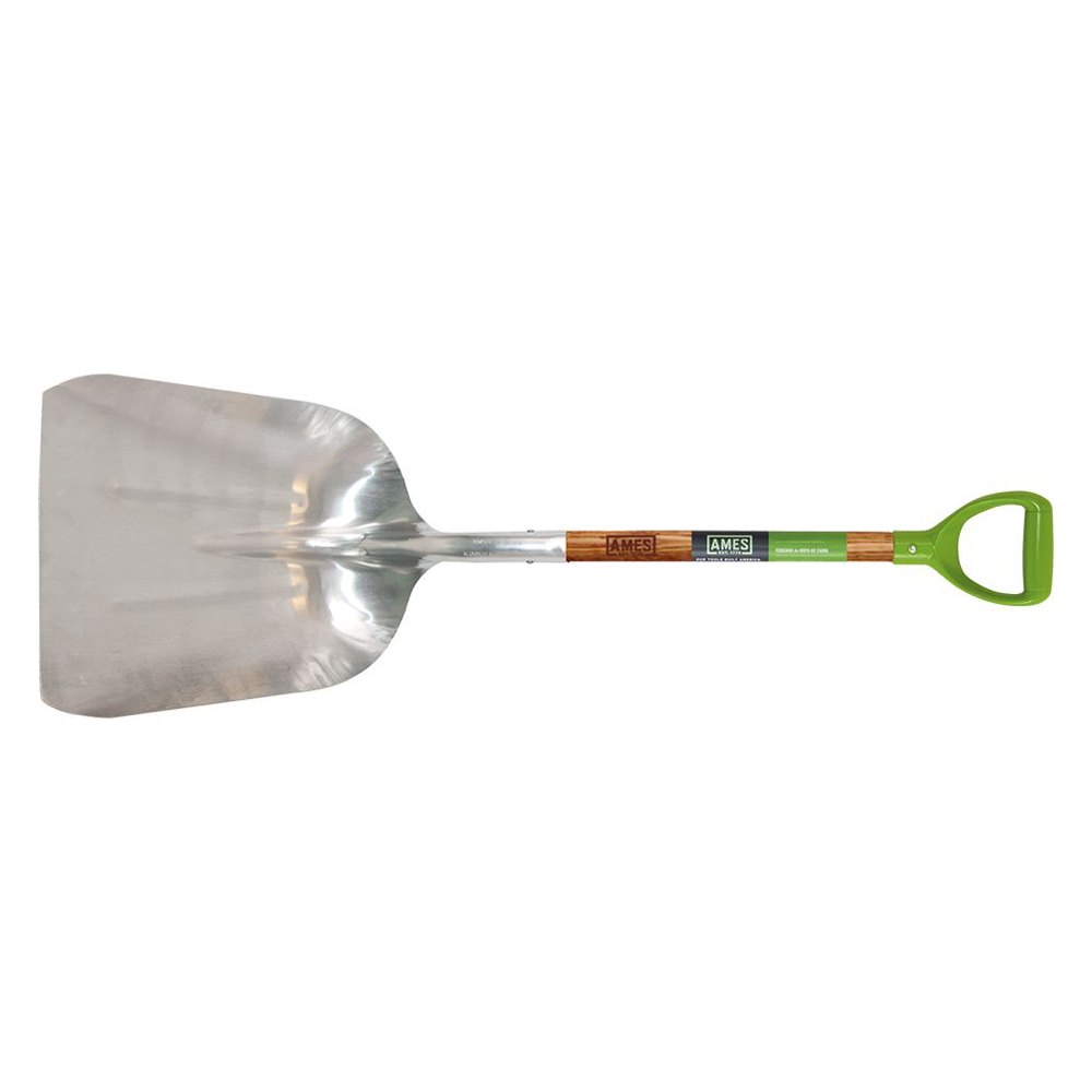 AMES® 2672100 15" Aluminum Scoop Shovel with 26" DGrip Wood Handle