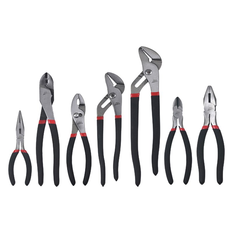 ATD® 827 7piece 6" to 12" Dipped Handle Mixed Pliers Set