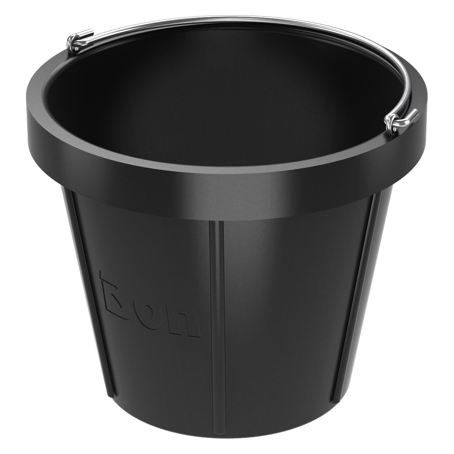 Bon Pro Plus® 84904 12 qt Black Heavy Duty Rubber Pail