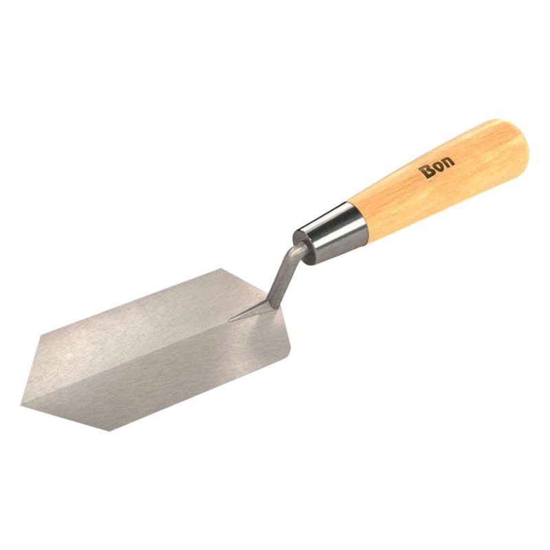 Bon® Wood Handle Carbon Steel Pointed Margin Trowel