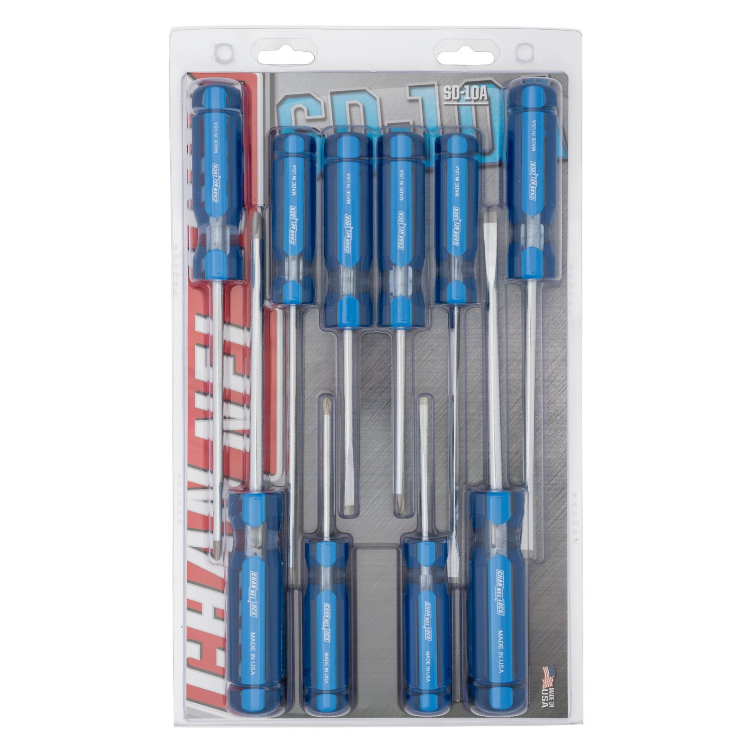 Channellock® SD10A Professional™ 10piece Dipped Handle Phillips