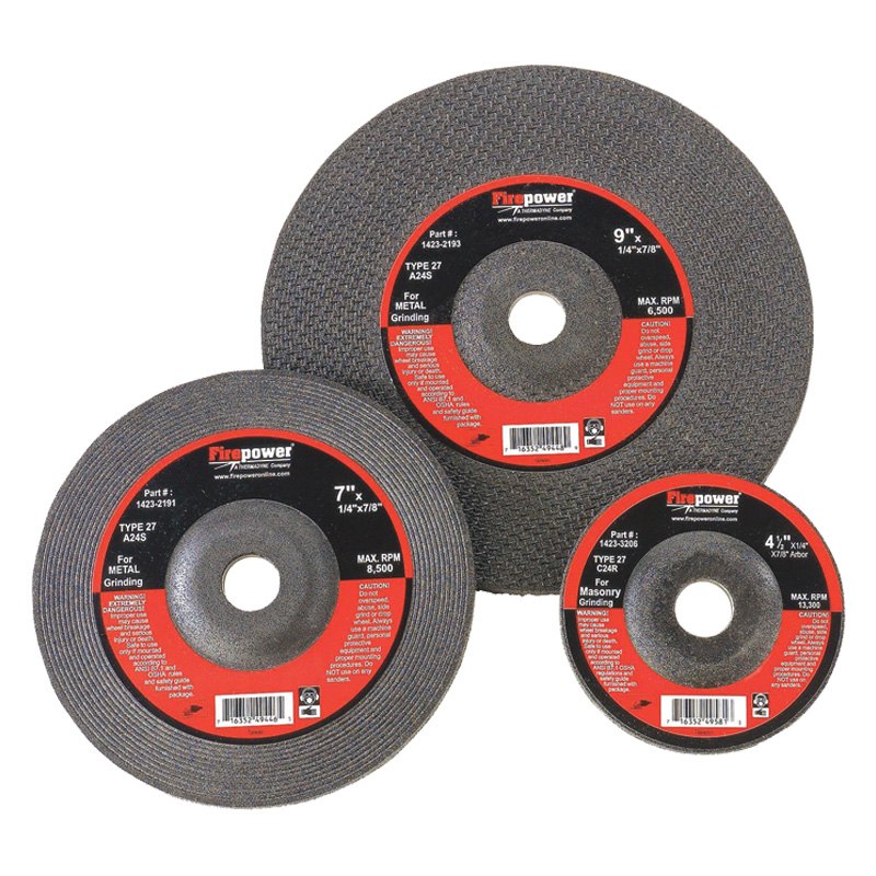 Firepower® 4" Aluminum Oxide Type 27 Grinding Wheel