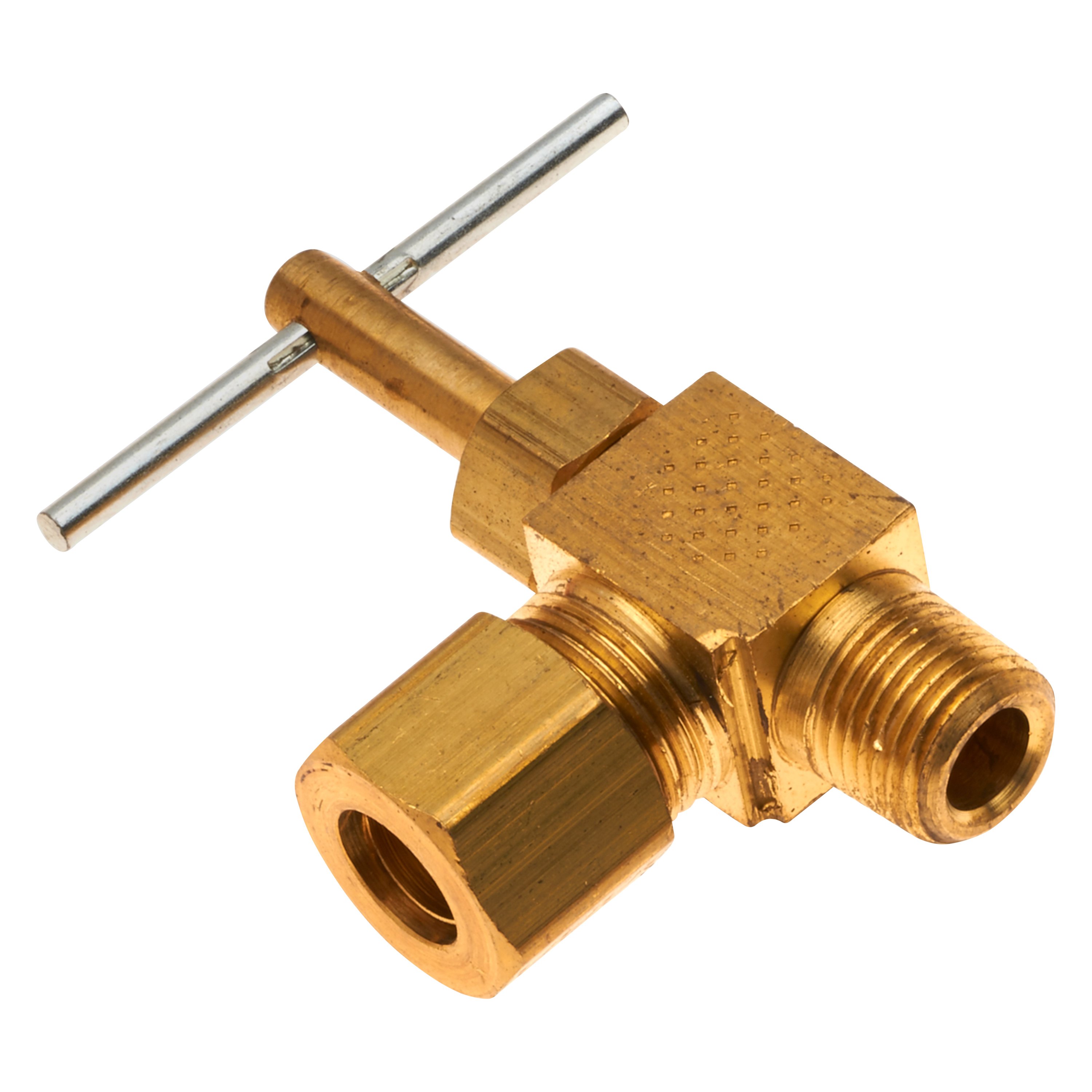Gates® G339050502 Brass 5/16" Needle Valve 90° Copper Tubing to Male