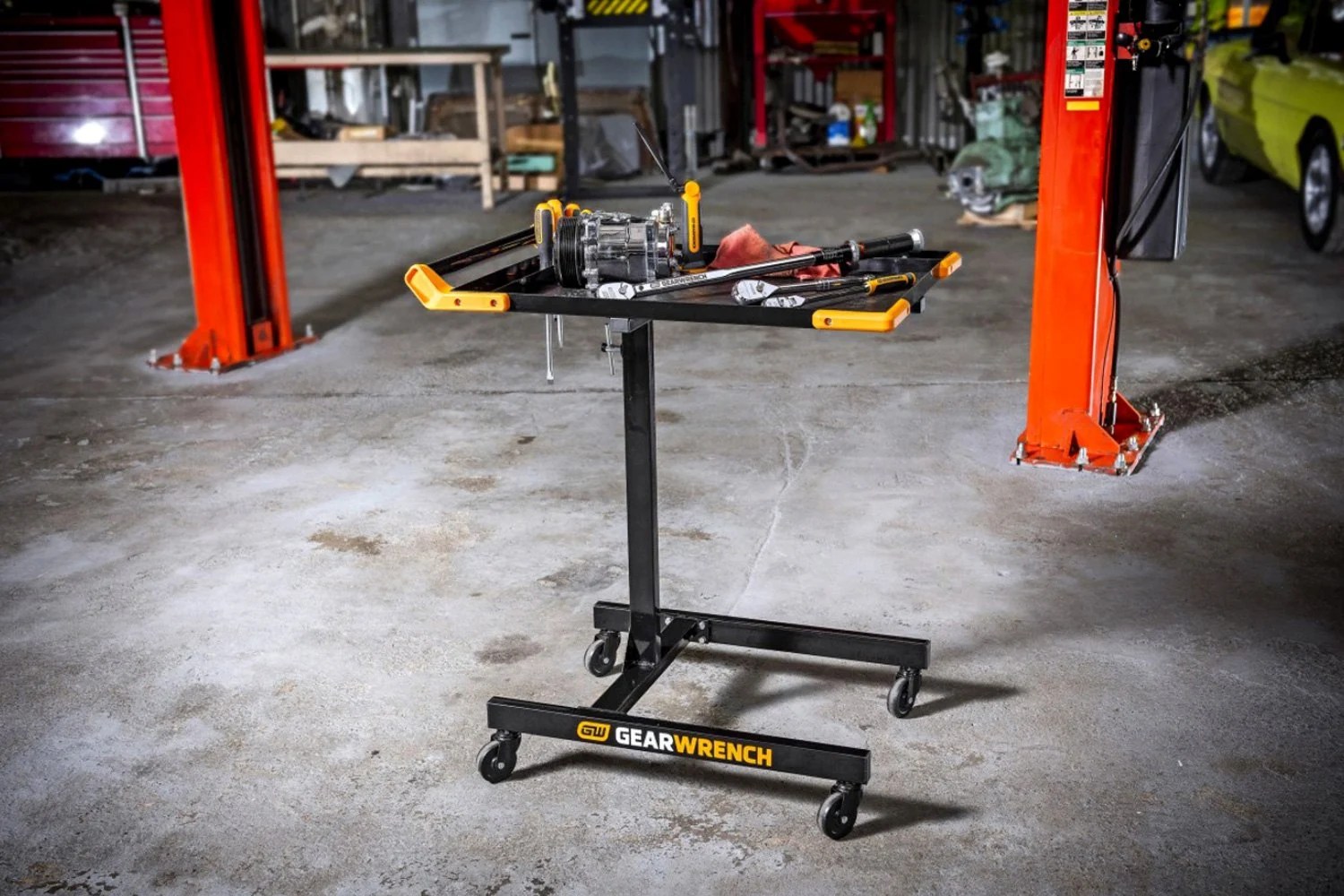 GearWrench® 83166 Black/Orange Adjustable Height Mobile Work Table