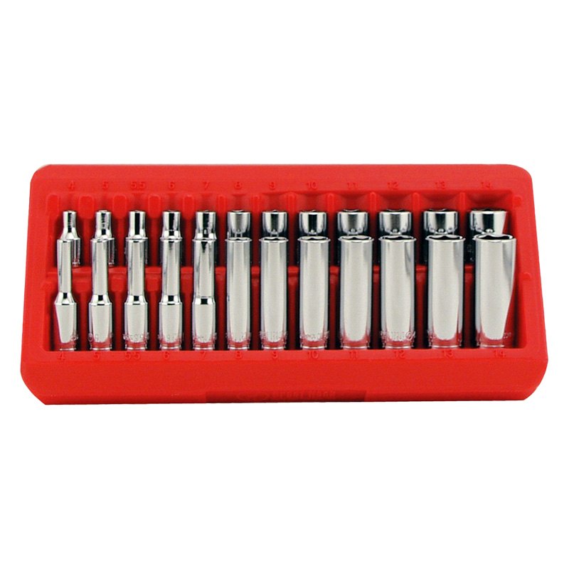Great Neck® 18622 1/4" Drive 6Point Metric Deep Shallow Socket Set
