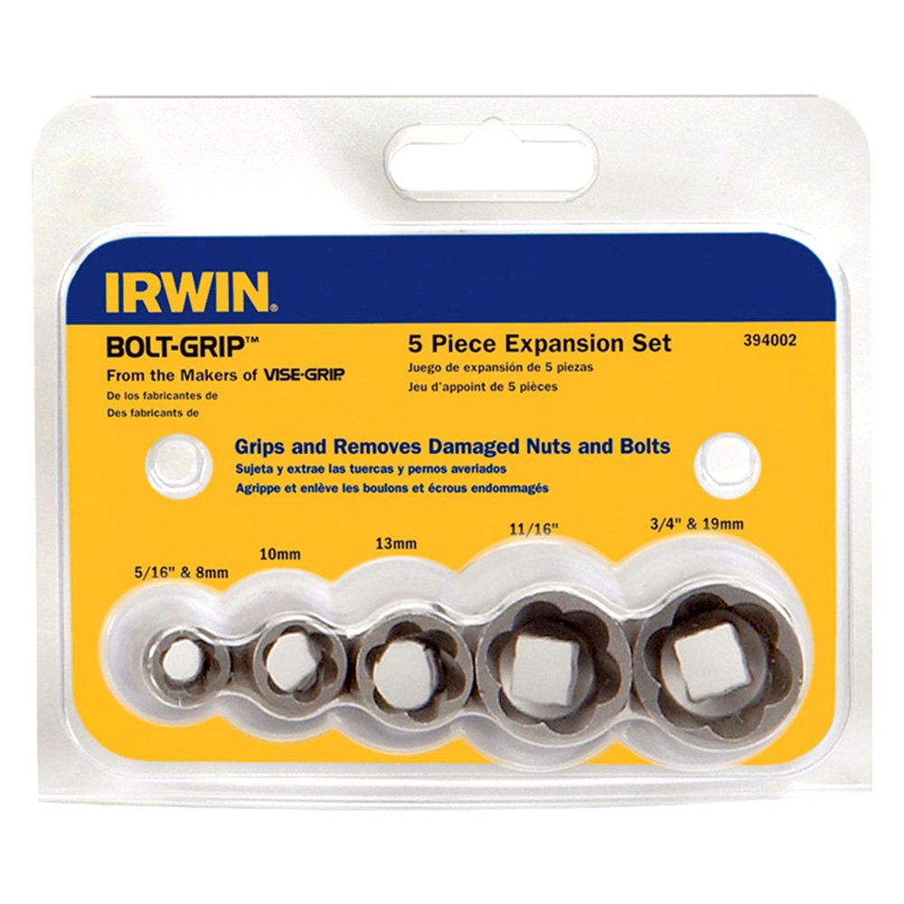 IRWIN® 394002 BoltGrip™ 5piece 3/8" Drive 5/16" to 3/4" Hex Shank