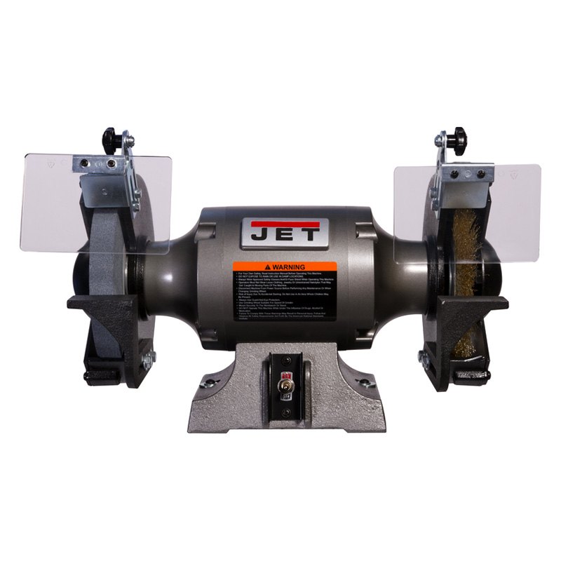 JET Tools® 577128 8" 120 V Bench Grinder with Grinding Wheel and Wire