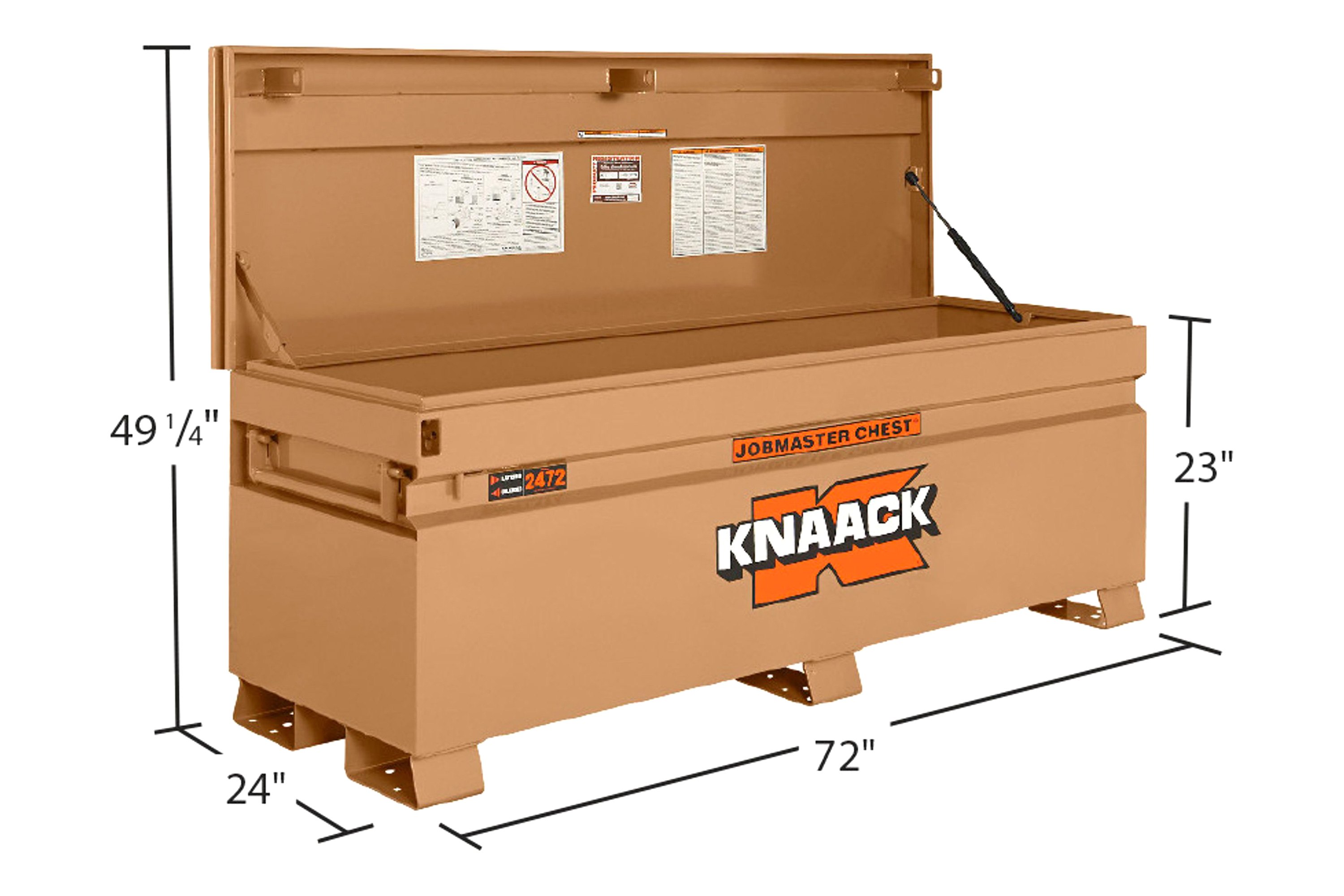 Knaack® 2472 JOBMASTER™ 72" L x 24" W x 281/4" H Tan Chest