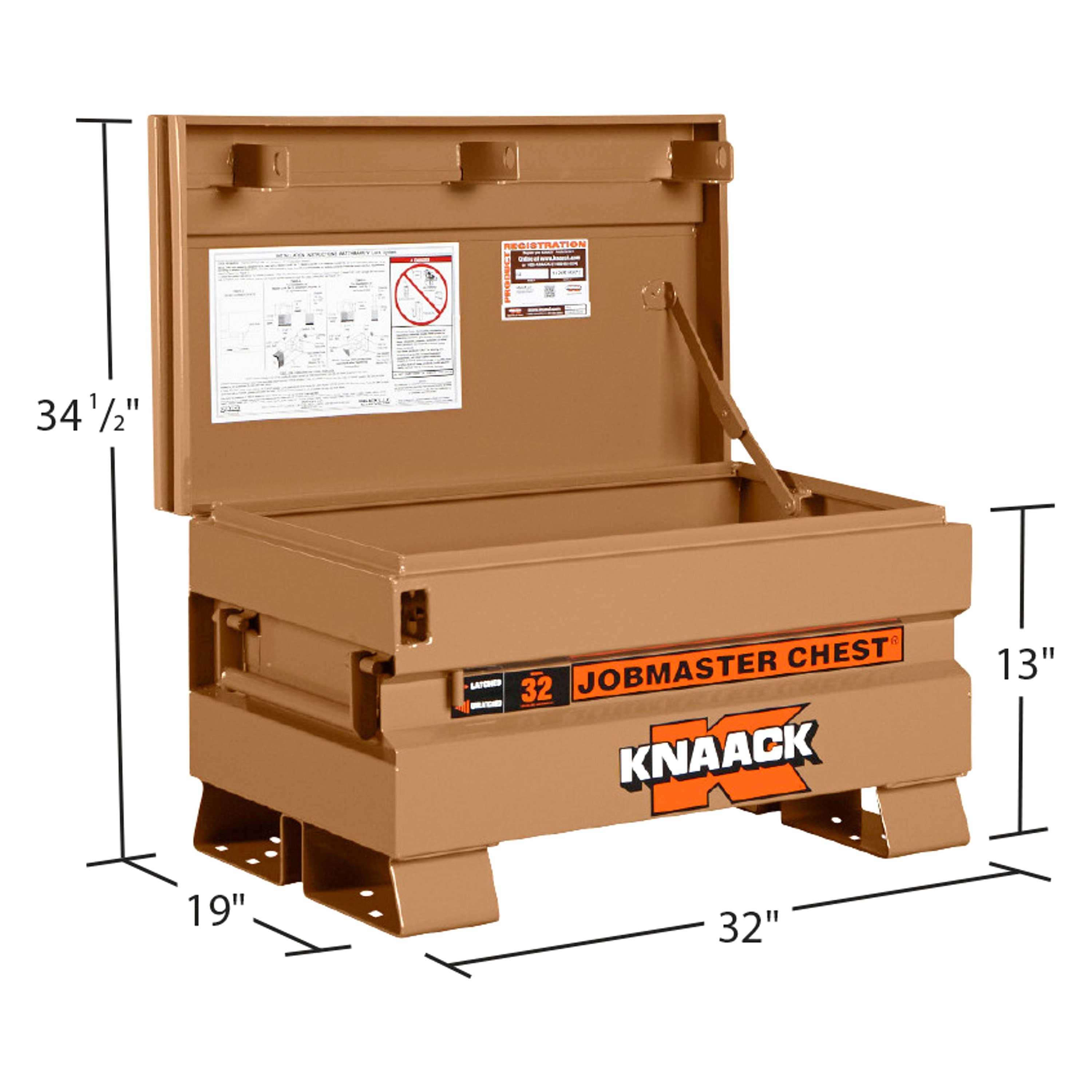 Knaack® 32 JOBMASTER™ Tan Chest (32" L x 19" W x 181/2" H)