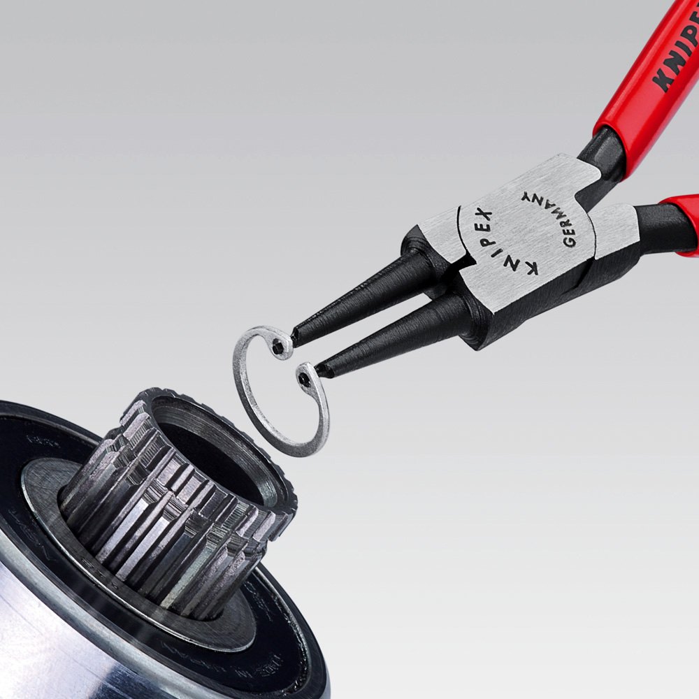 Knipex® 44 11 J0 Straight 0.031" Fixed Tips Internal Snap Ring Pliers