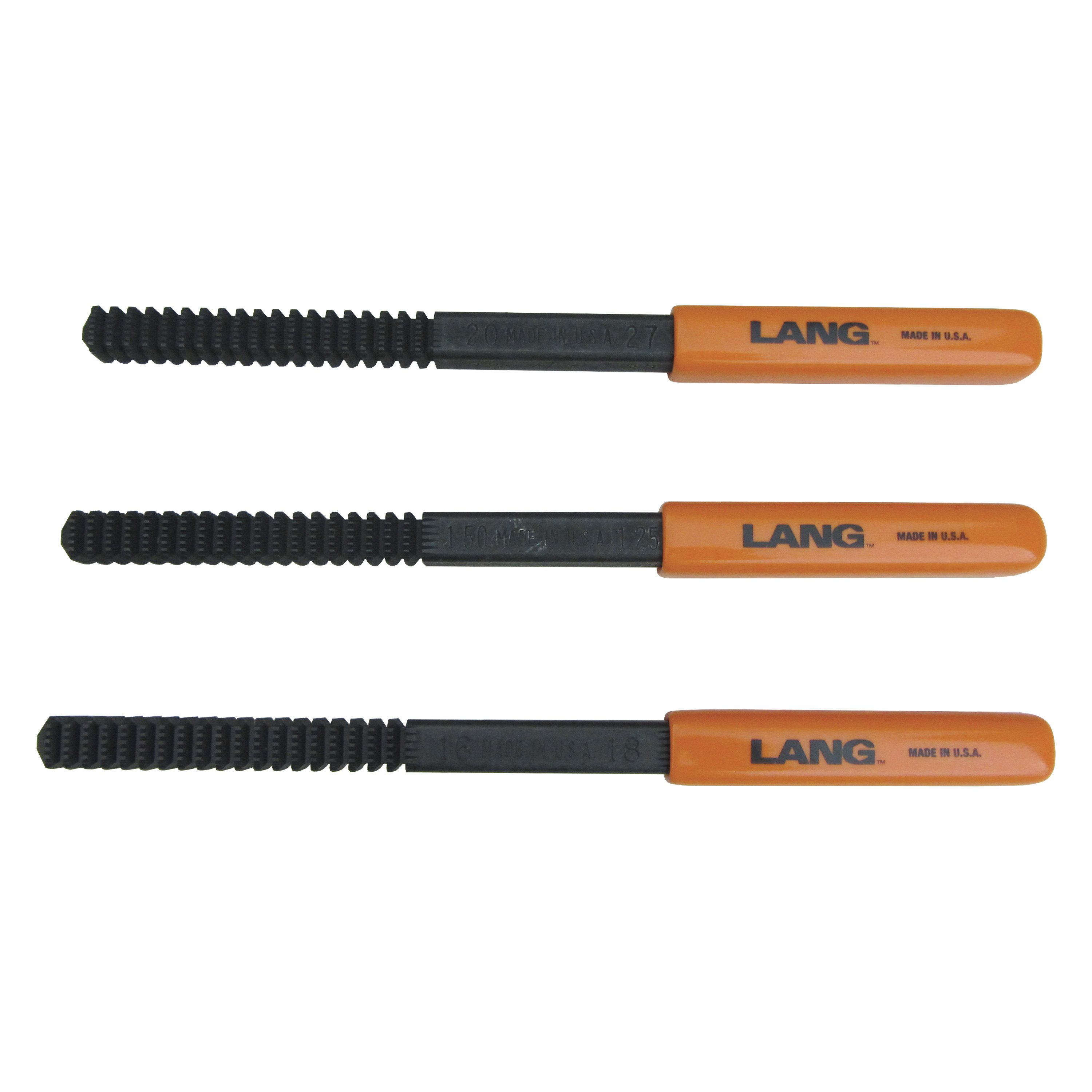 Lang Tools® 2573 12.5" SAE/Metric Thread Repair File Set with Plastic