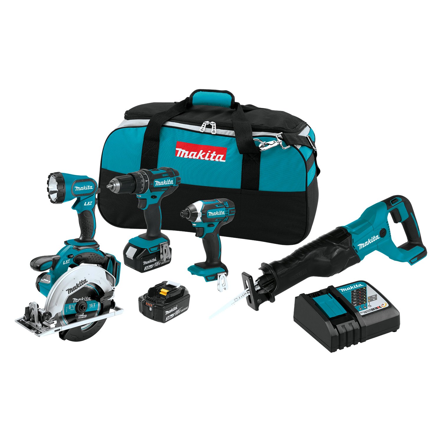 Makita® XT505 LXT™ 18 V Cordless 3.0 Ah Liion 5Tool Combo Kit