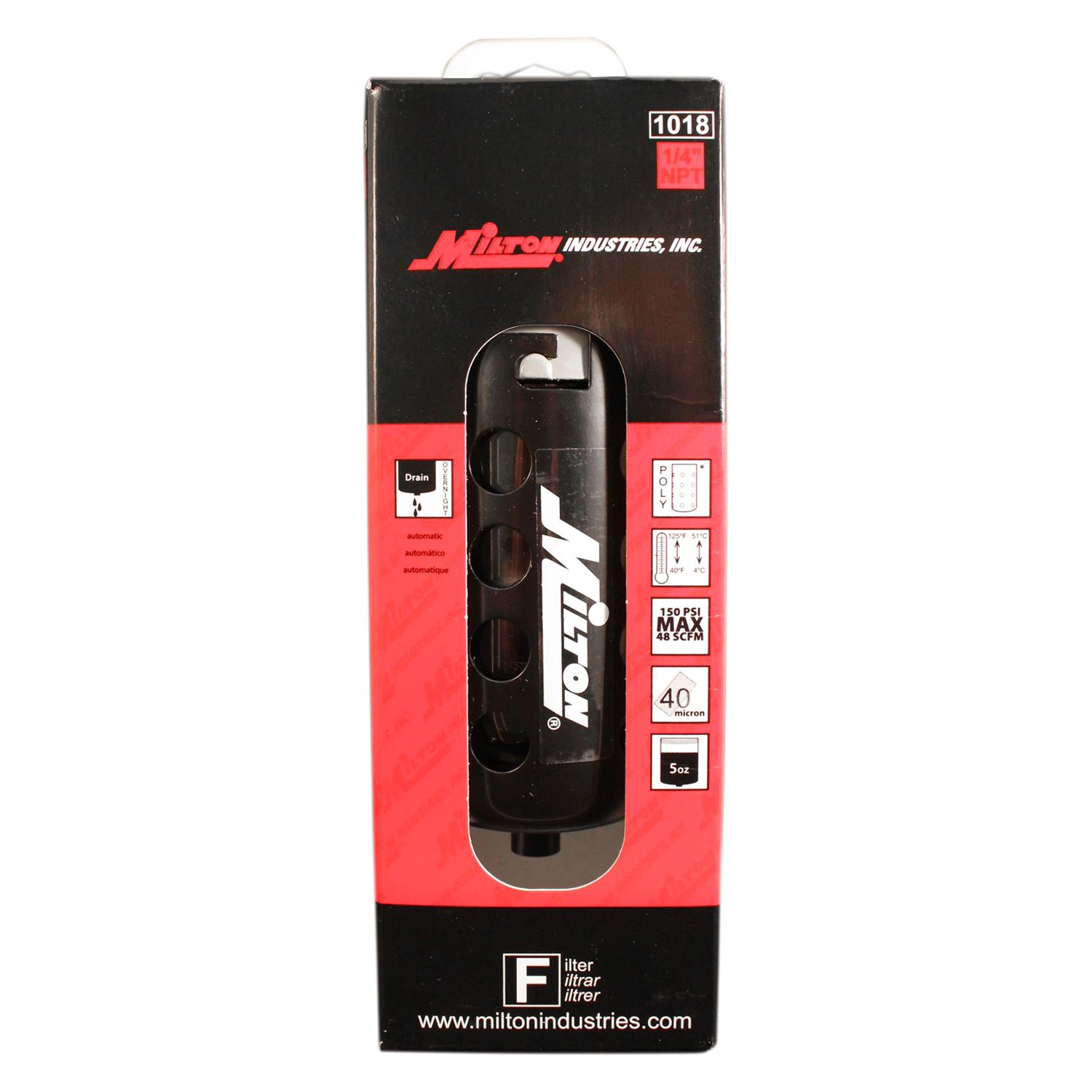 Milton® 1018 40 Micron Bronze Filter 1/4" (F) NPT x 1/4" (F) NPT 5 oz