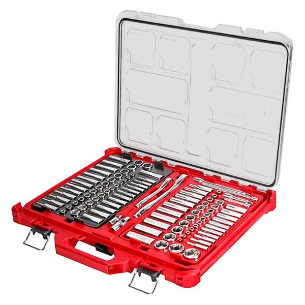 Milwaukee® 48229486 Mixed Drive Size Ratchet and Socket Set, 106