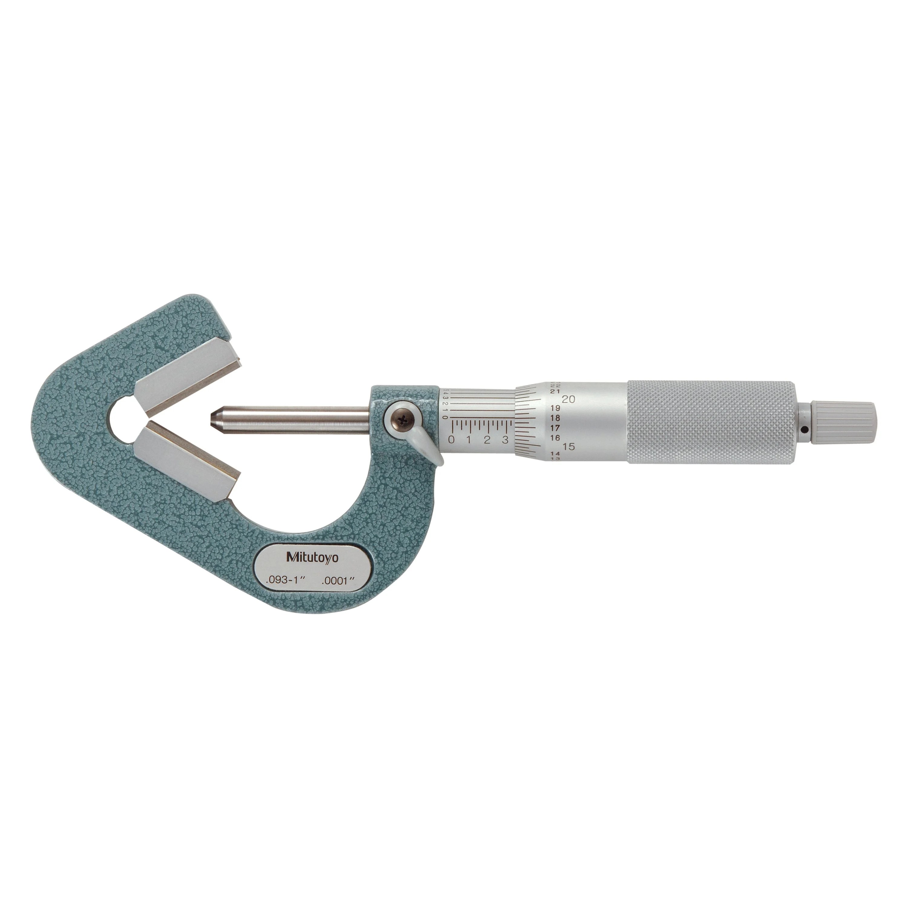 Mitutoyo® 114202 114 Series™ 0.09 to 1" SAE Mechanical Outside VAnvil Micrometer for 3