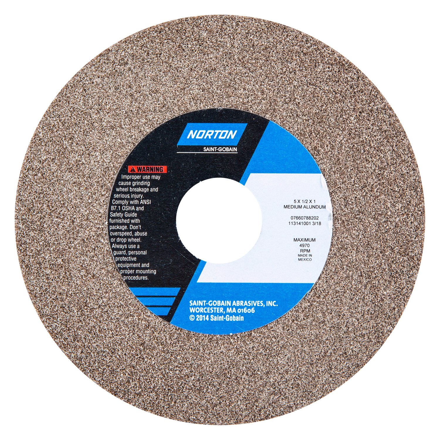 Norton® Gemini™ 57A 12" Aluminum Oxide Type 1 Bench Grinding Wheel