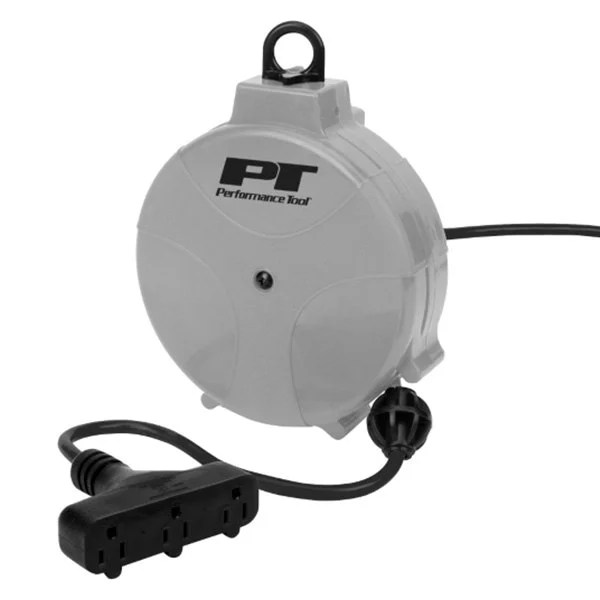Performance Tool® Retractable Cord Reel with 3 Outlets