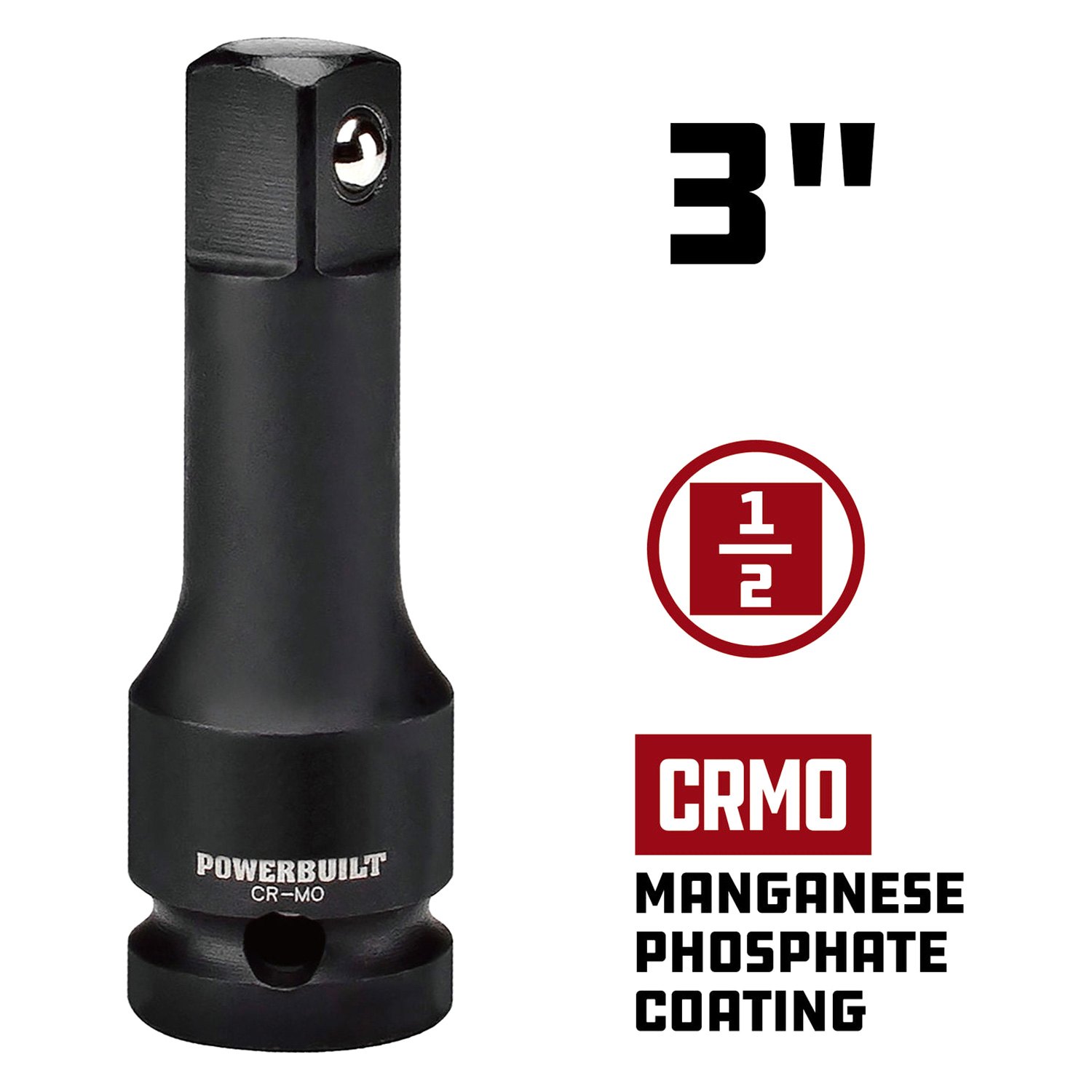 Powerbuilt® 647283 1/2" Drive Drive 3" Length Length Friction Ball
