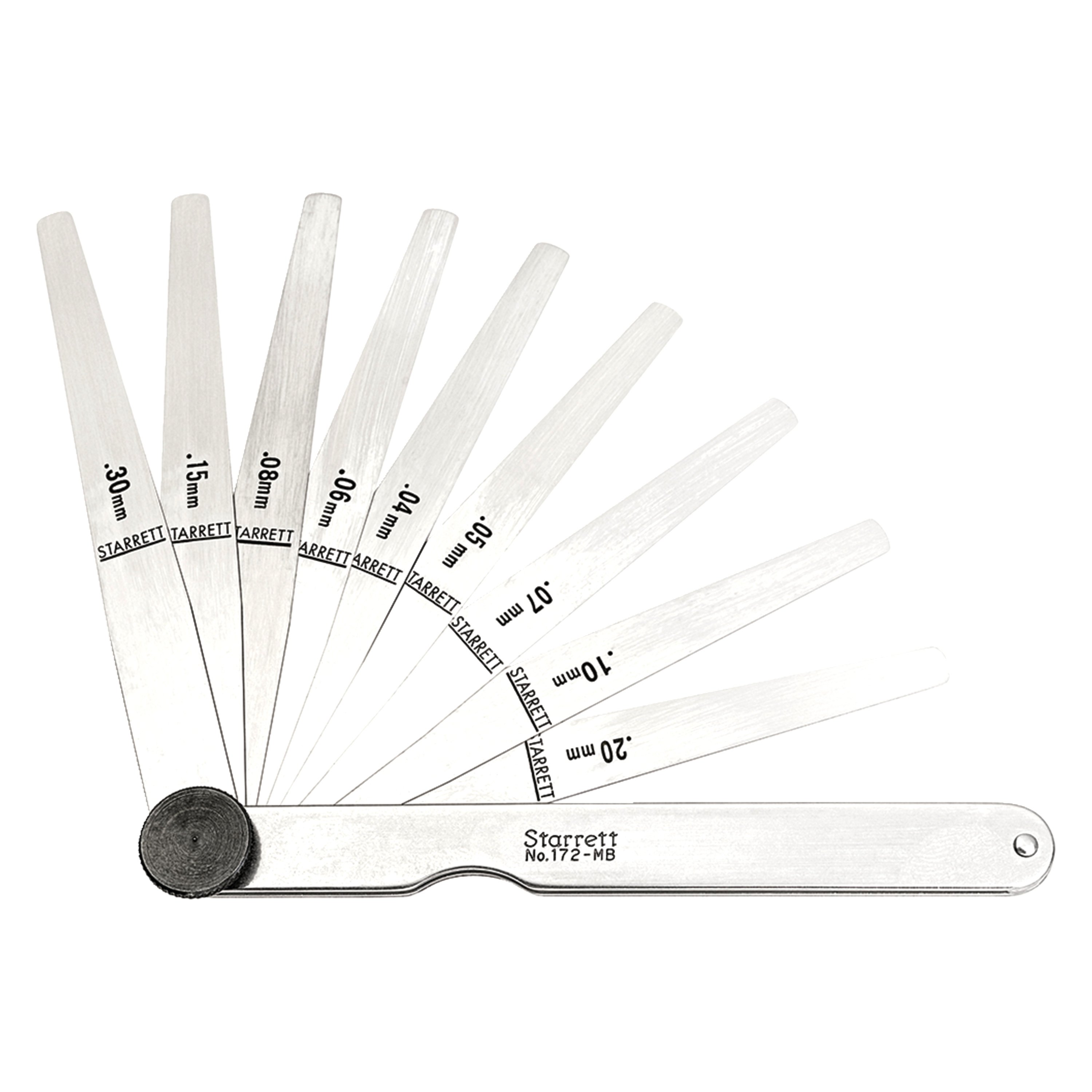 Starrett® 172MBT 172 Series™ 0.04 to 0.3 mm Metric Steel Tapered