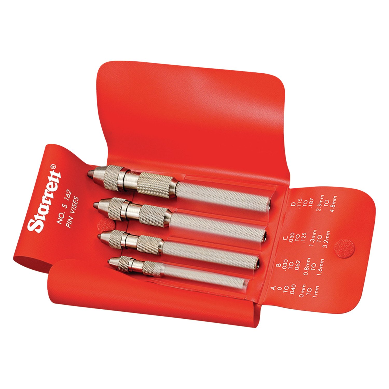 Starrett® 162 Series 4Piece 0 to 0.187" Pin Vise Set
