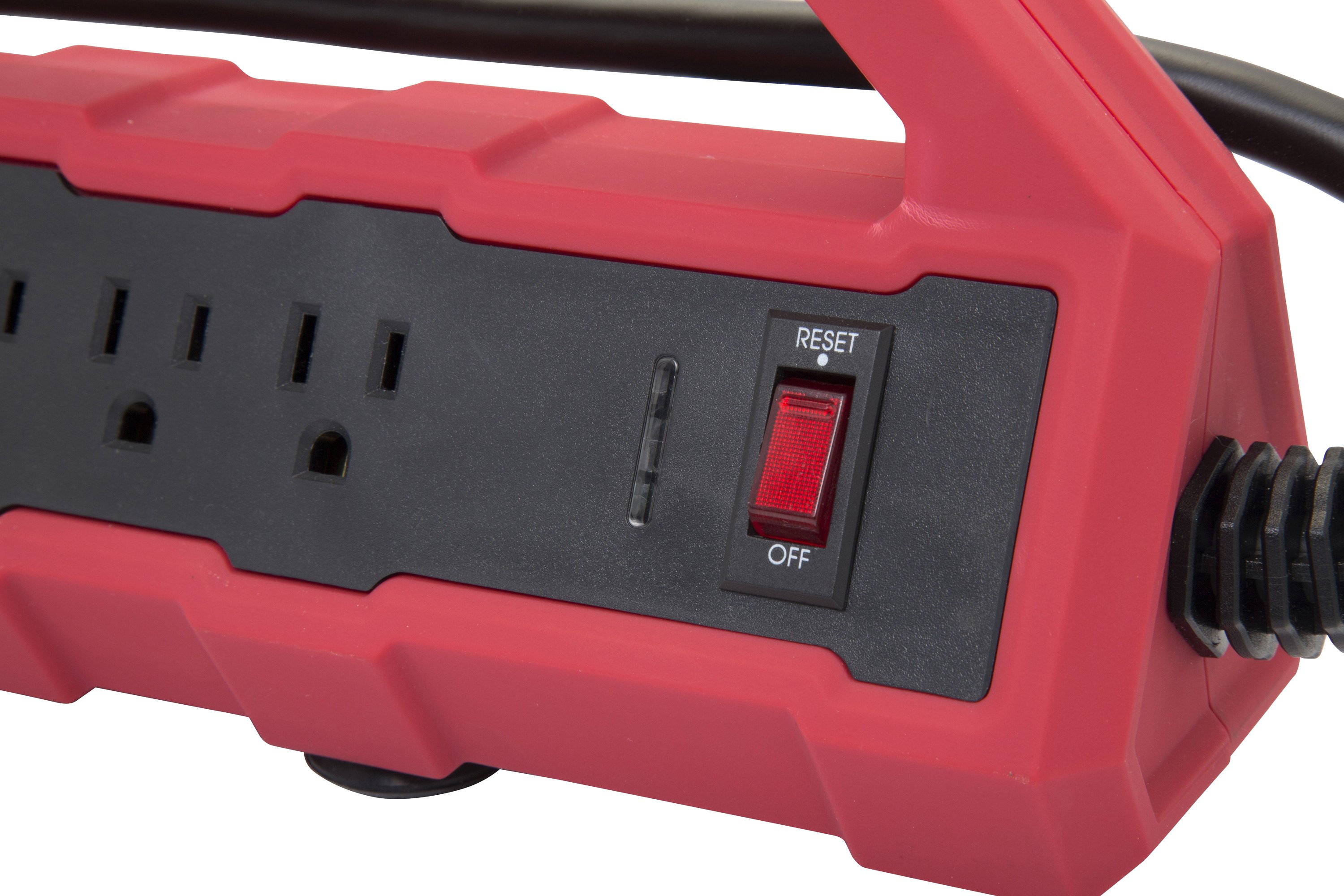 Steelman® 92661 8Outlet Red and Black Power Station with 6' Cord and