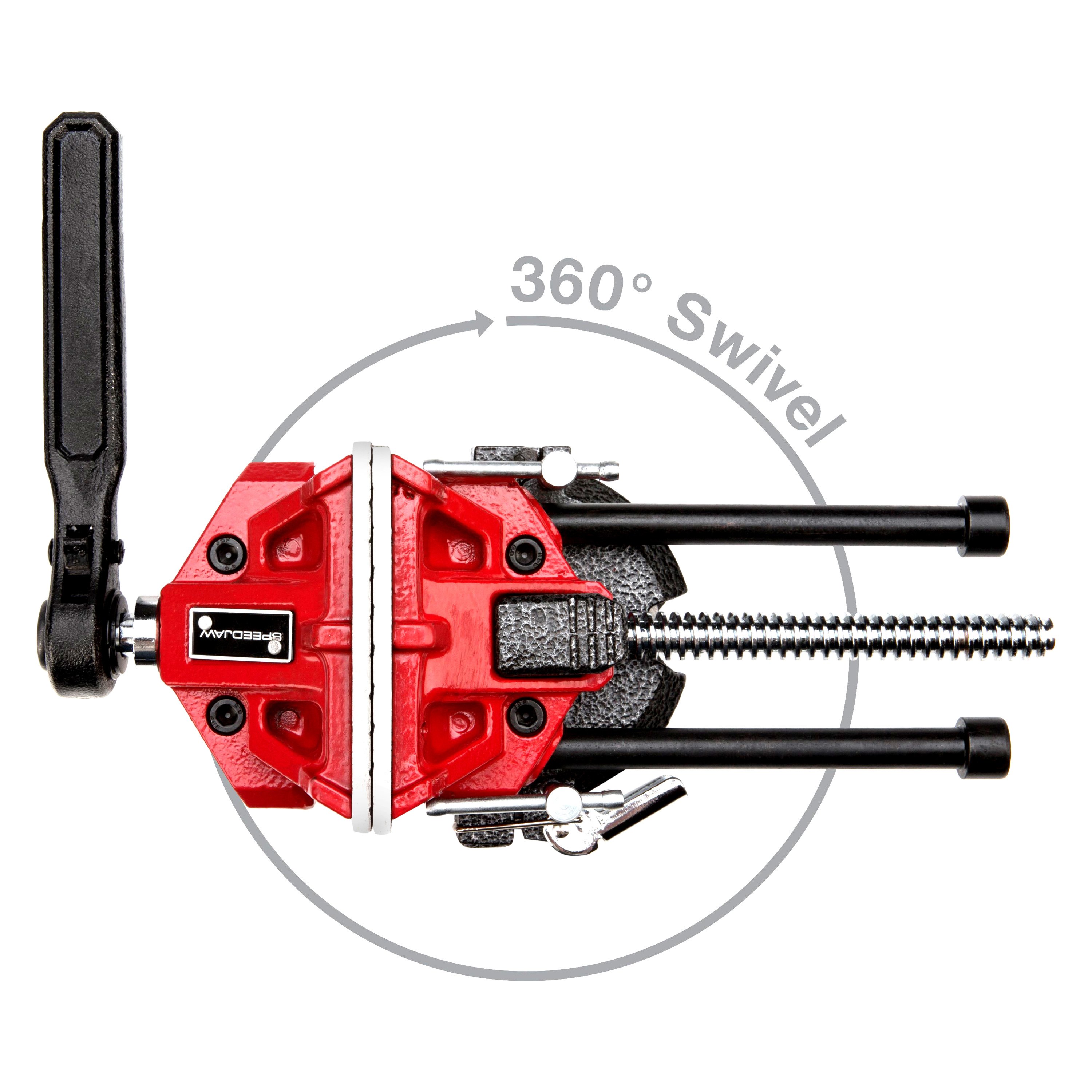 Steelman® Speed Jaw™ 4" Swivel Base Bench Vise