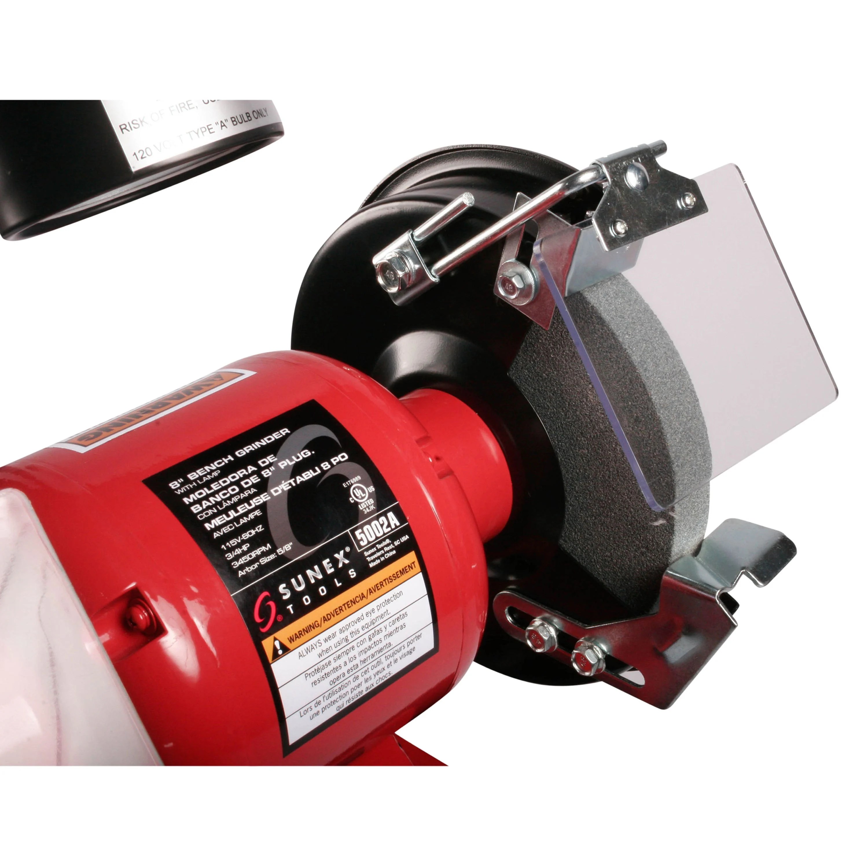 Sunex® 5002A 8" 120 V Bench Grinder with Light