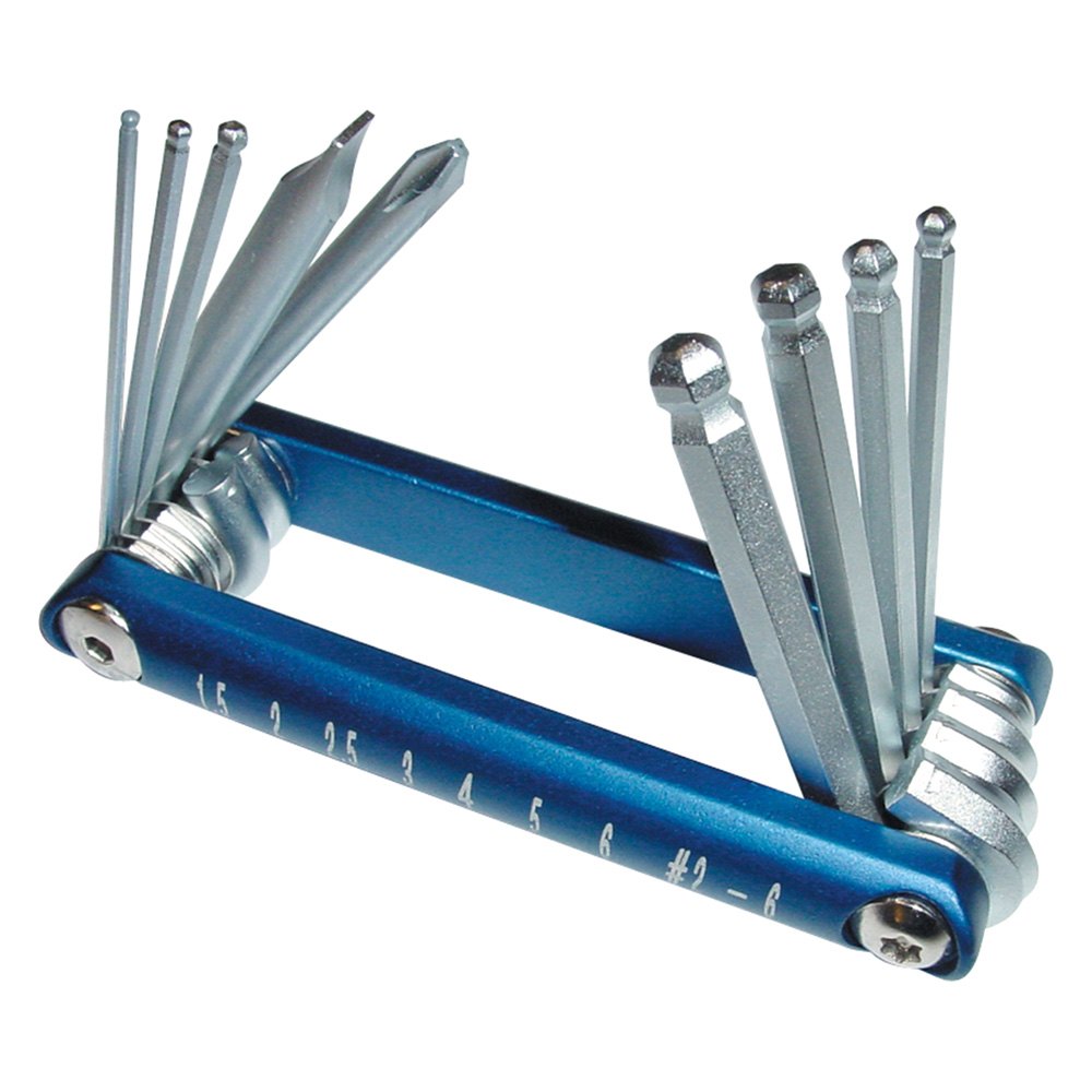 Titan Tools® 12705 9Piece 1.5 to 6 mm Metric Ball End Folding Hex Keys