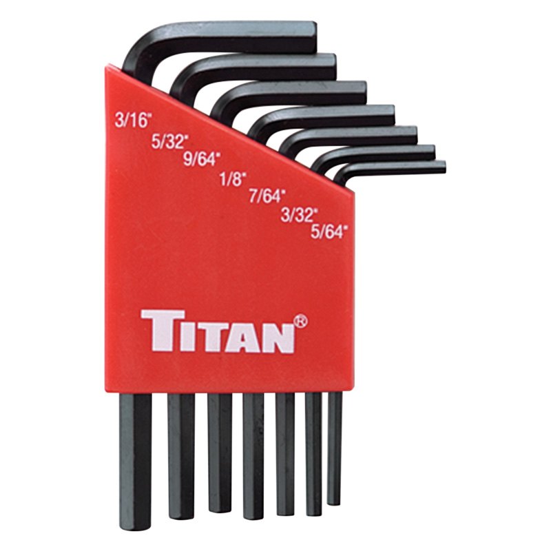 Titan Tools® 12727 7Piece 5/64" to 3/16" SAE Short Arm Hex Key Set