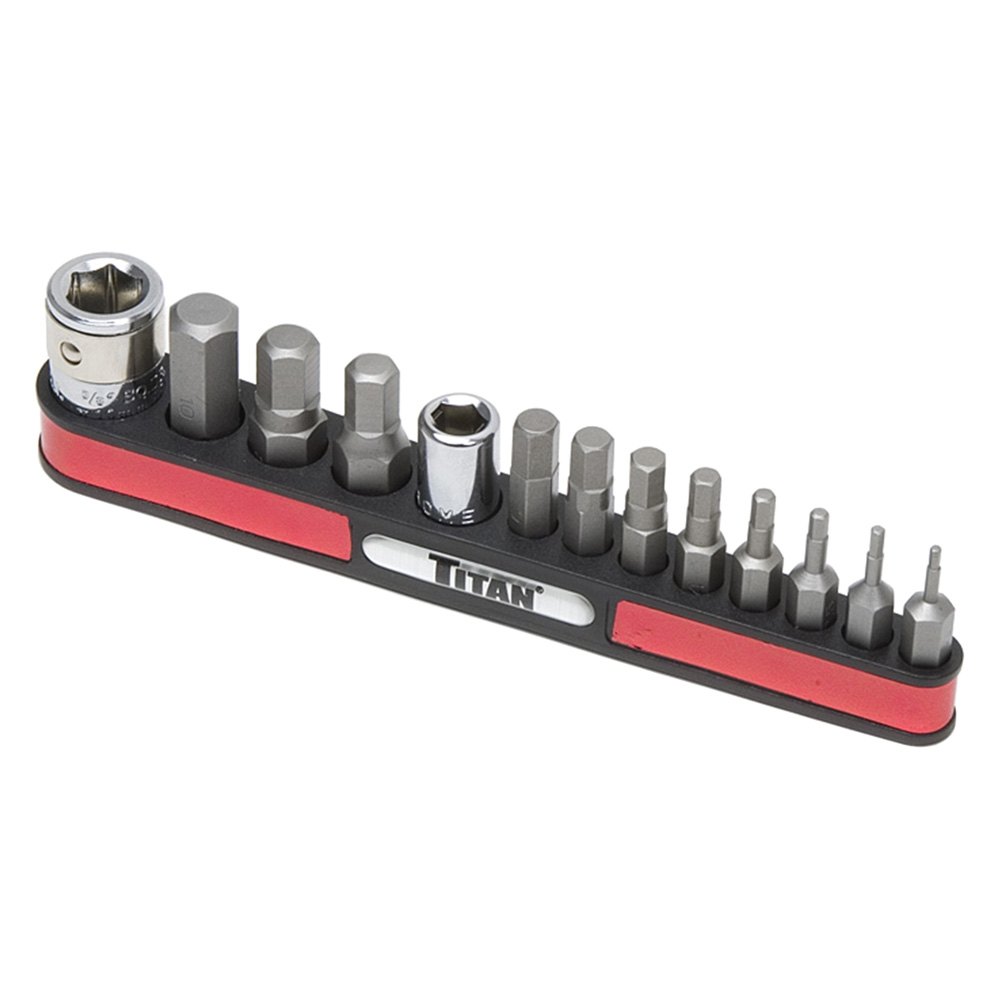 Titan Tools® 16111 SAE Hex Bit Set with Bit Holder (13 Pieces