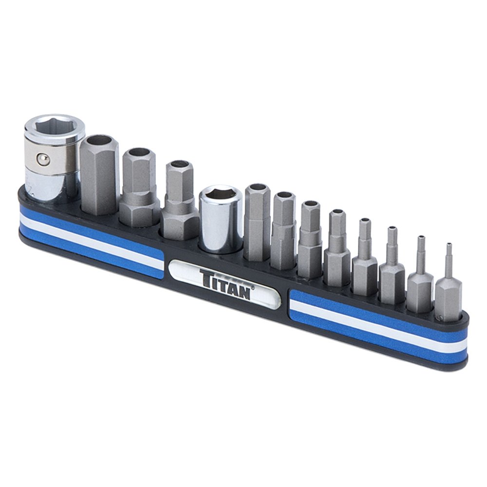 Titan Tools® 16136 Mixed Drive Size Hex (TR) Bit Socket Set, 13