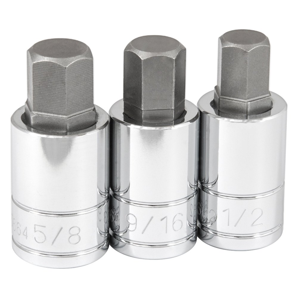 Titan Tools® 16162 1/2" Drive SAE Hex Bit Socket Set 3 Pieces