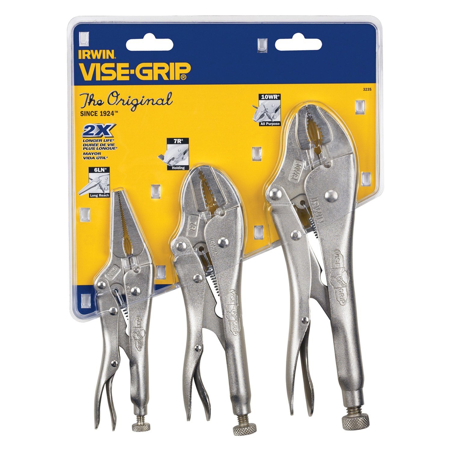 IRWIN® 323S ViseGrip™ The Original™ 3piece 6" to 10" Metal Handle