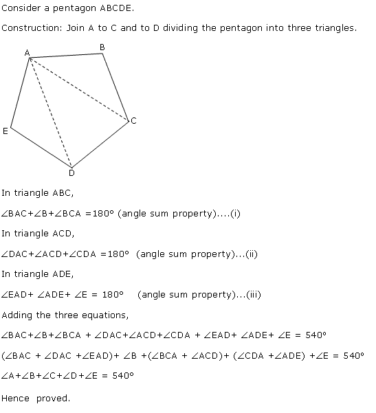 Pentagon Angles Angles In The Regular Pentagon A pentagon is a 5 sided polygon with interior
