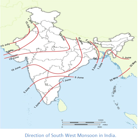 Monsoon Map Of India