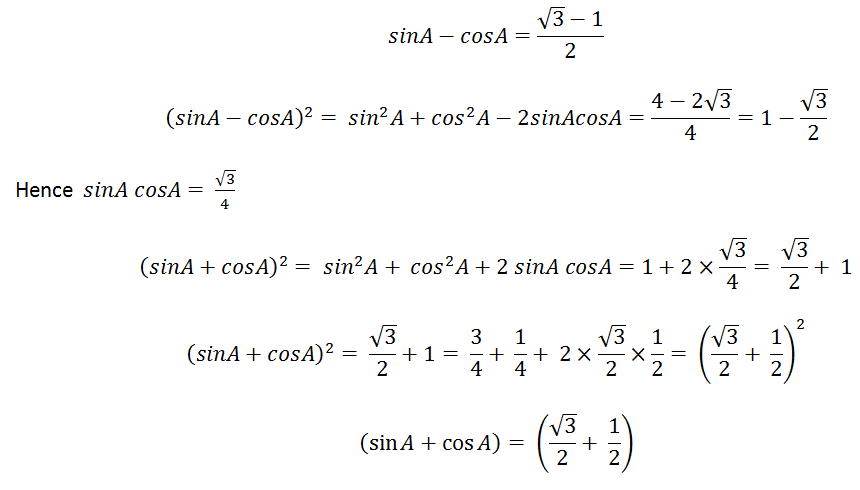 if sin a cosa then find the value of the following a sinacosa b sina