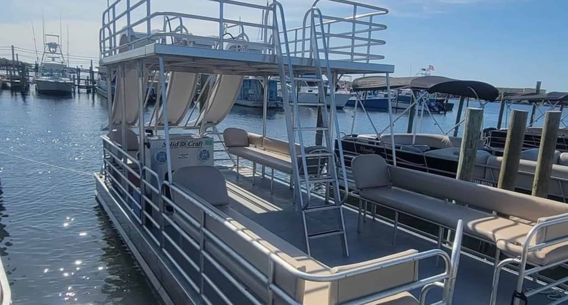 Triple Slide Double Decker Pontoon Rental TripShock!