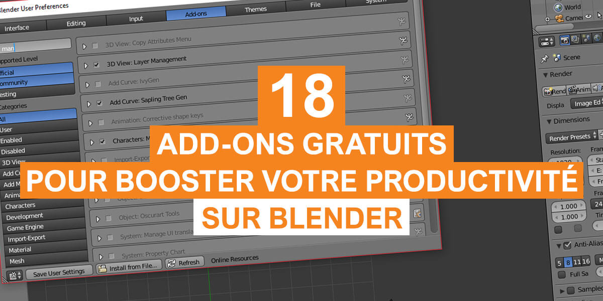 18 Addons gratuits pour booster votre productivité sur Blender Blog