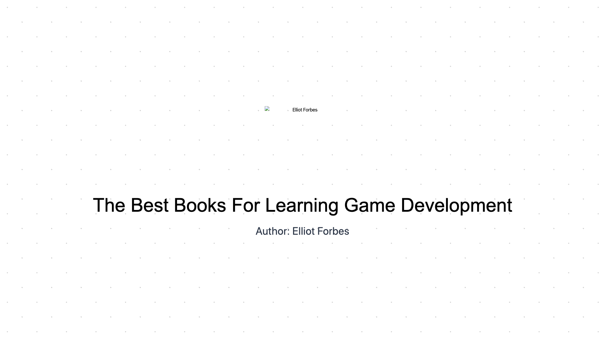 The Best Books For Learning Game Development